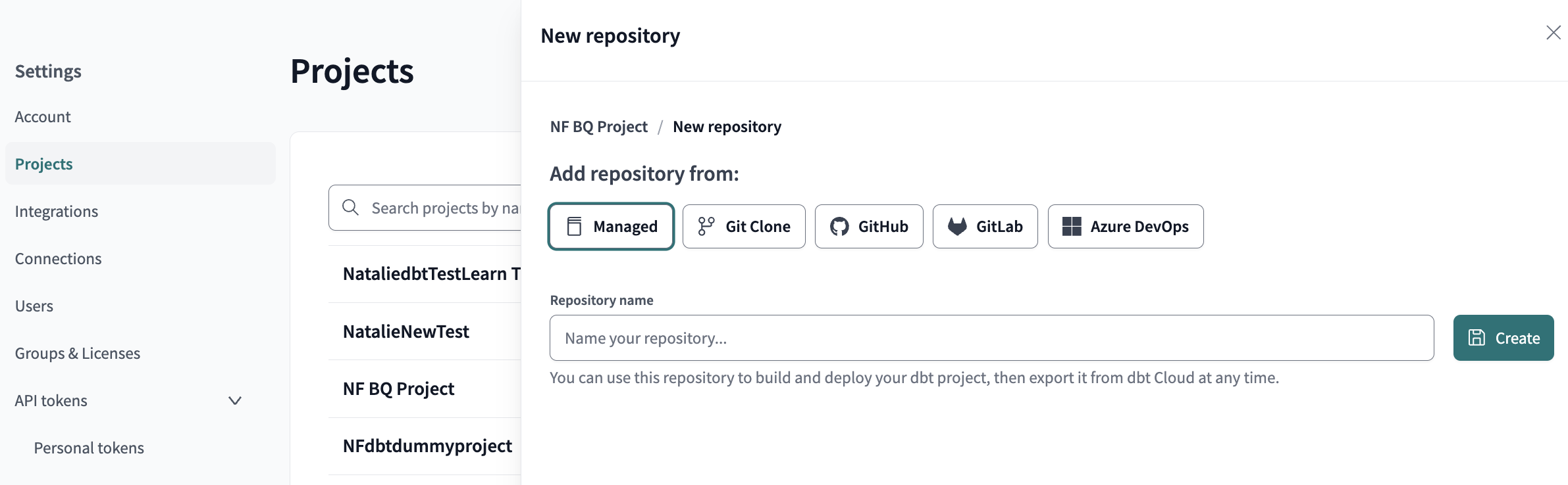 Adding a managed repository Adding a managed repository